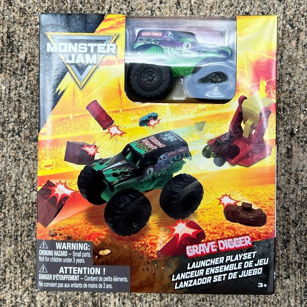 Monster Jam Truck Grave Digger Launcher Playset 2025 Spin Master- Sealed